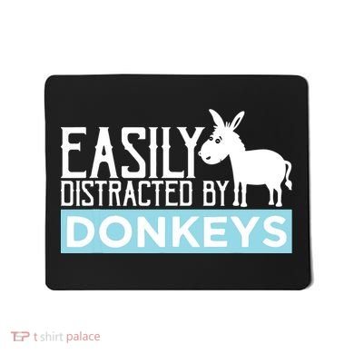 Donkeys Easily Distracted Donkey Gifts For Donkey Lovers Mousepad