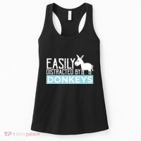 Donkeys Easily Distracted Donkey Gifts For Donkey Lovers Women's Tank Top thumb 0
