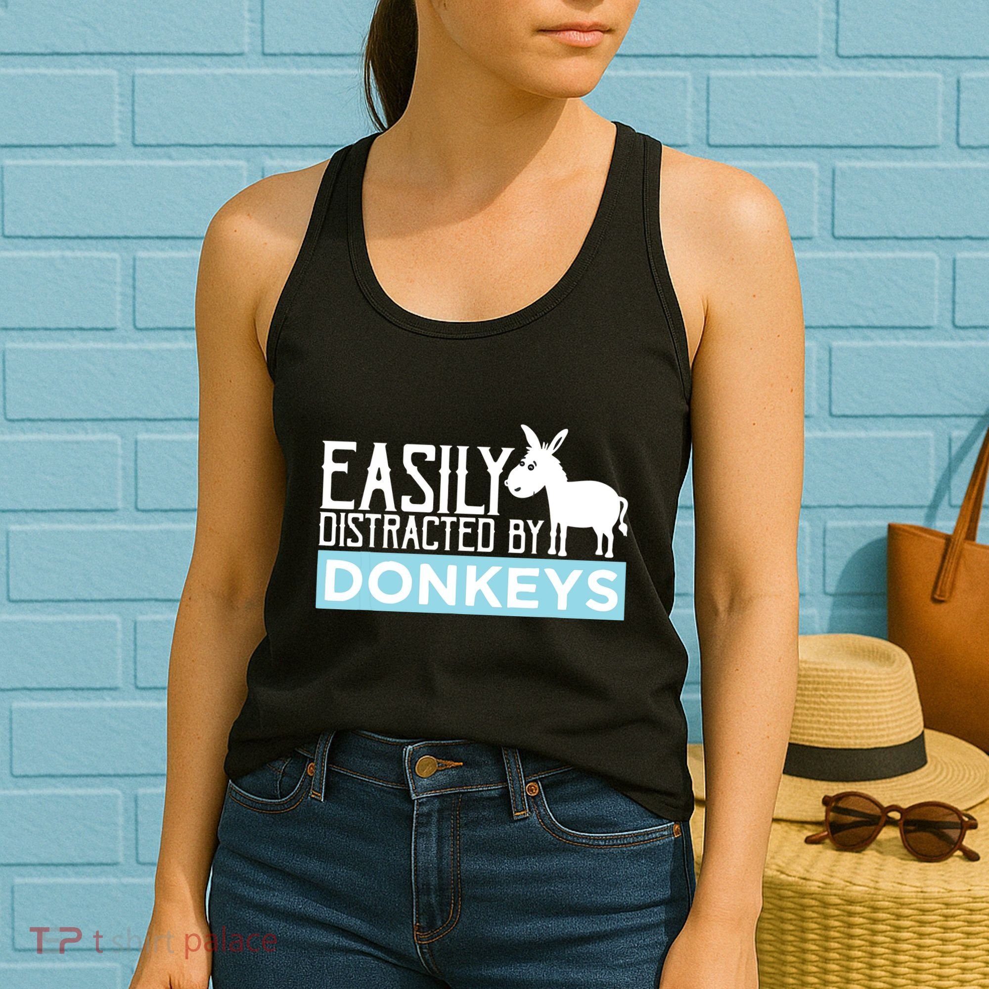 Donkeys Easily Distracted Donkey Gifts For Donkey Lovers Women's Tank Top