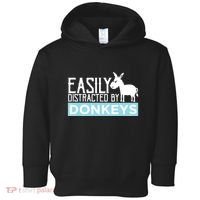 Donkeys Easily Distracted Donkey Gifts For Donkey Lovers Toddler Hoodie thumb 0