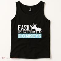 Donkeys Easily Distracted Donkey Gifts For Donkey Lovers Tank Top thumb 2