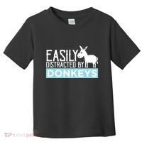Donkeys Easily Distracted Donkey Gifts For Donkey Lovers Toddler T-Shirt thumb 0