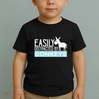 Donkeys Easily Distracted Donkey Gifts For Donkey Lovers Toddler T-Shirt thumb 2