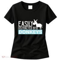 Donkeys Easily Distracted Donkey Gifts For Donkey Lovers Women's T-Shirt thumb 0