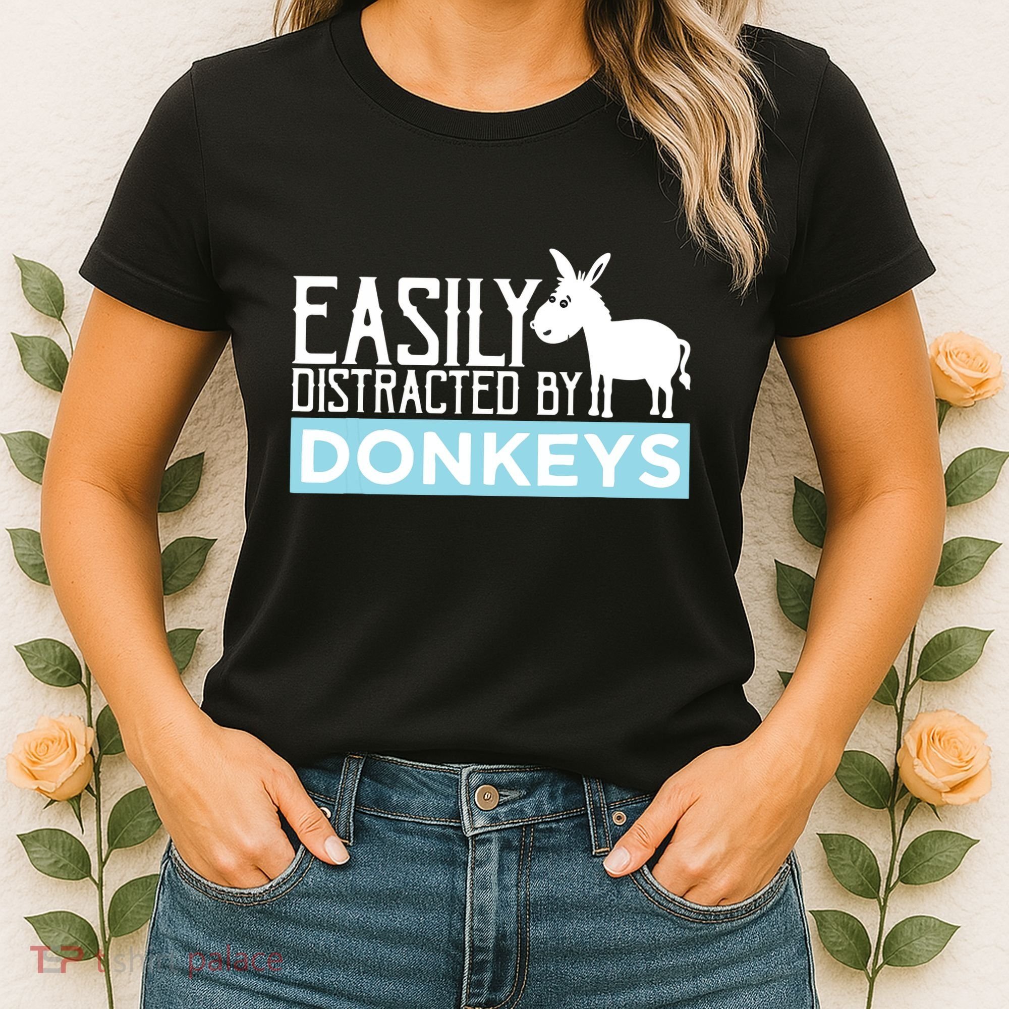 Donkeys Easily Distracted Donkey Gifts For Donkey Lovers Women's T-Shirt