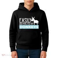 Donkeys Easily Distracted Donkey Gifts For Donkey Lovers Kids Hoodie thumb 4