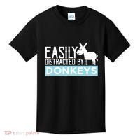 Donkeys Easily Distracted Donkey Gifts For Donkey Lovers Kids T-Shirt thumb 0