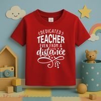 Dedicated Teacher Even From A Distance Toddler T-Shirt thumb 3