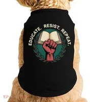Defend Education Educate Resist Repeat Doggie Tank thumb 0