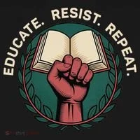 Defend Education Educate Resist Repeat Doggie Tank thumb 4
