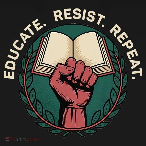 Defend Education Educate Resist Repeat Bucket Hat