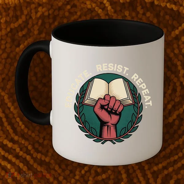 Defend Education Educate Resist Repeat Coffee Mug