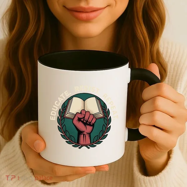 Defend Education Educate Resist Repeat Coffee Mug