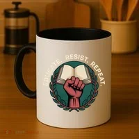 Defend Education Educate Resist Repeat Coffee Mug thumb 4