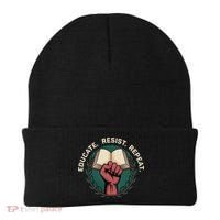 Defend Education Educate Resist Repeat Beanie thumb 0