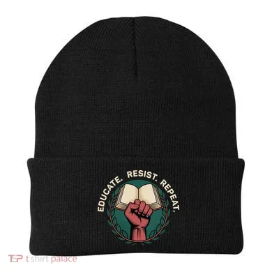 Defend Education Educate Resist Repeat Beanie