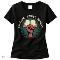 Defend Education Educate Resist Repeat Women's T-Shirt thumb 0