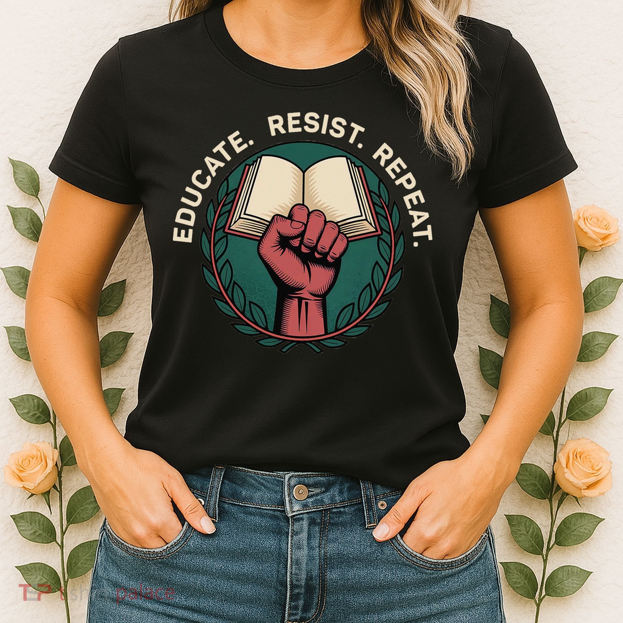 Defend Education Educate Resist Repeat Women's T-Shirt