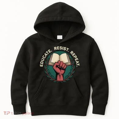 Defend Education Educate Resist Repeat Kids Hoodie