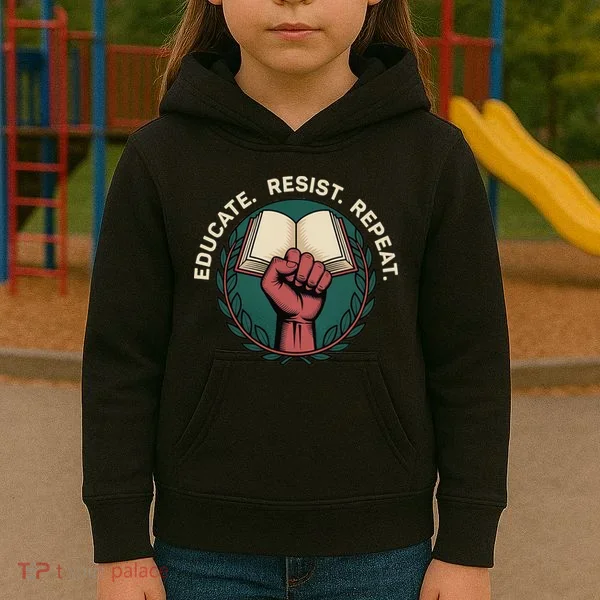 Defend Education Educate Resist Repeat Kids Hoodie