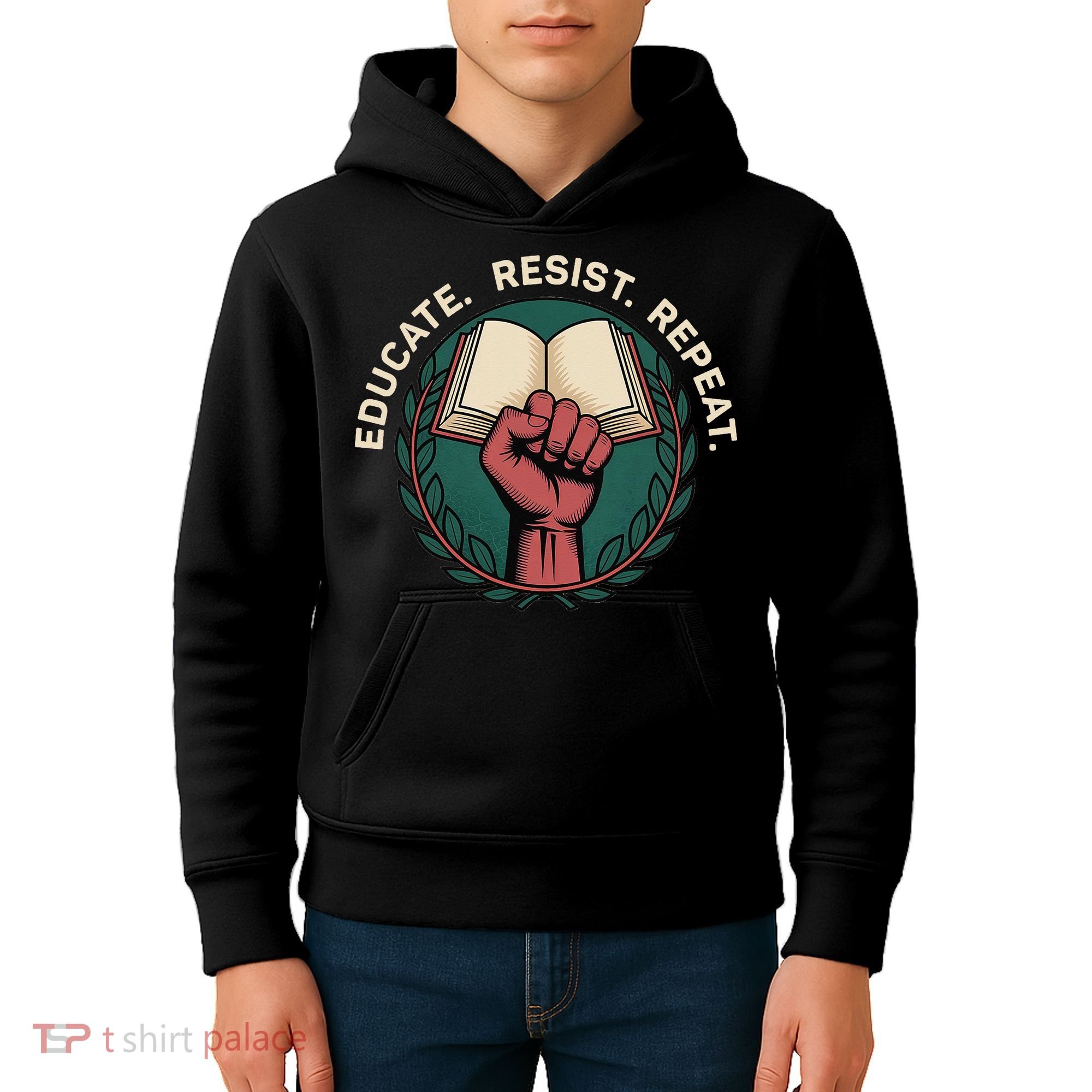 Defend Education Educate Resist Repeat Kids Hoodie