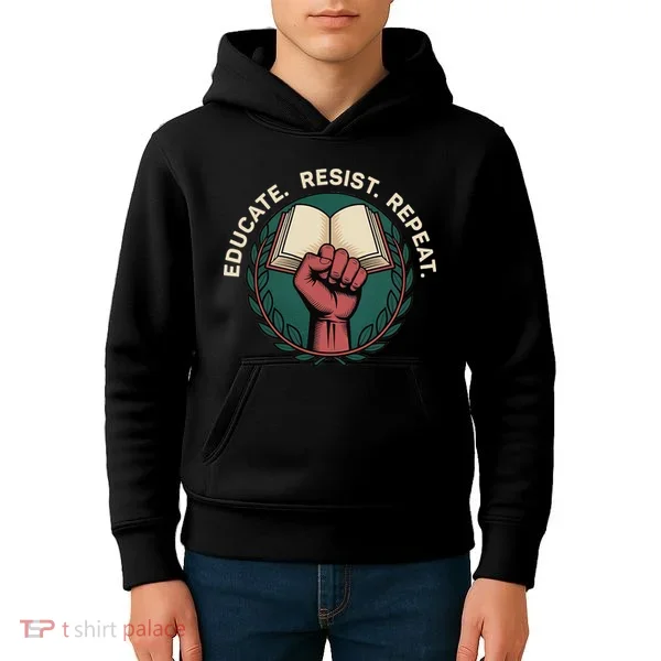 Defend Education Educate Resist Repeat Kids Hoodie
