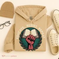 Defend Education Educate Resist Repeat Hoodie thumb 4