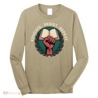 Defend Education Educate Resist Repeat Long Sleeve Shirt thumb 0