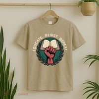 Defend Education Educate Resist Repeat T-Shirt thumb 2