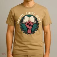 Defend Education Educate Resist Repeat T-Shirt thumb 3