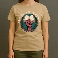 Defend Education Educate Resist Repeat T-Shirt thumb 4