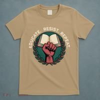 Defend Education Educate Resist Repeat T-Shirt thumb 5