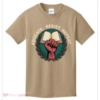 Defend Education Educate Resist Repeat Kids T-Shirt thumb 0
