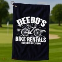 Deebo's Bike Rental Golf Towel thumb 1