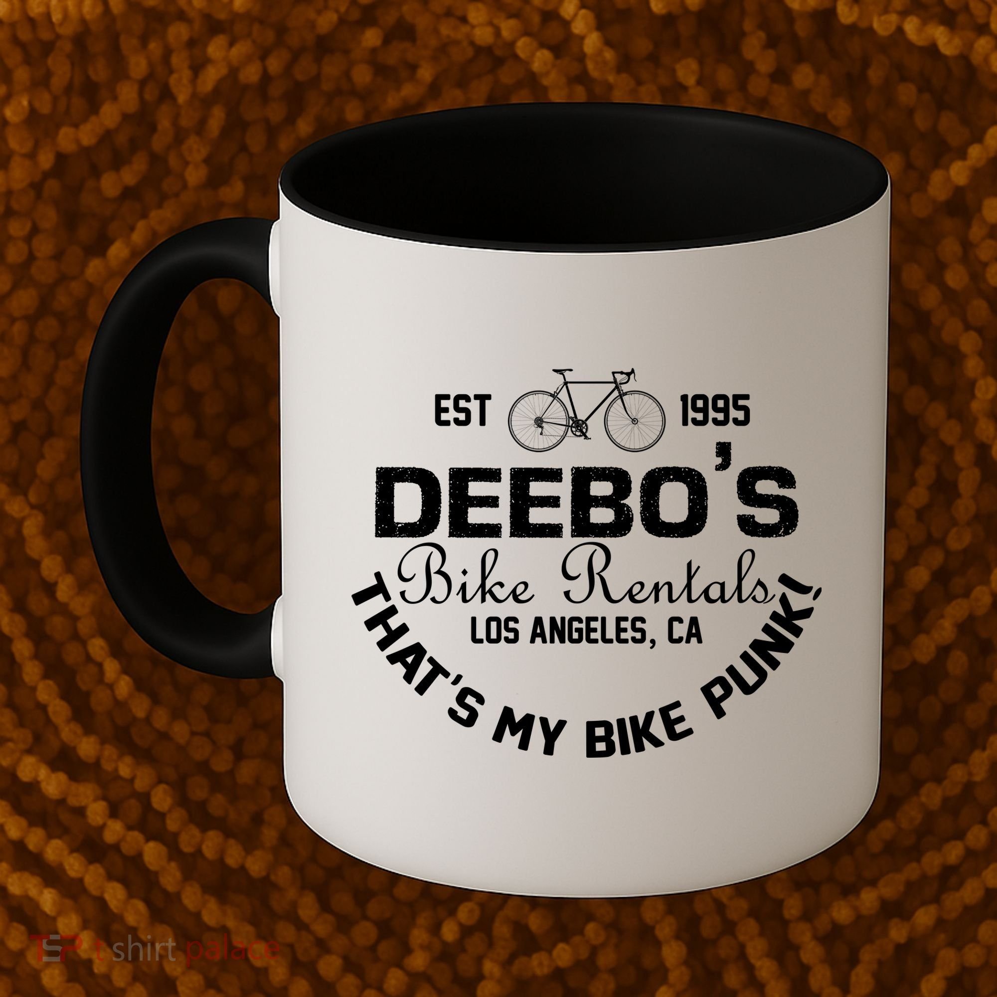 Deebos Bike Rental Retro Coffee Mug
