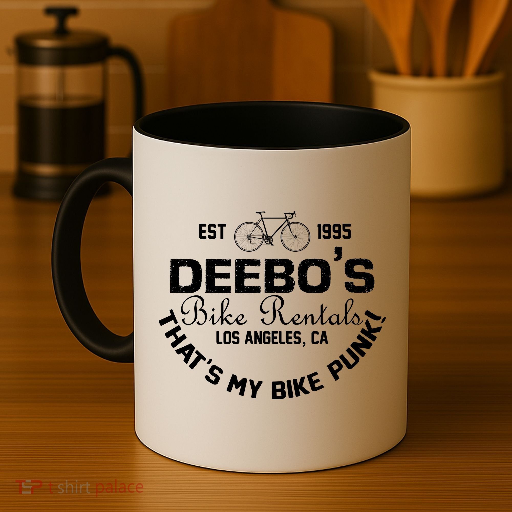 Deebos Bike Rental Retro Coffee Mug