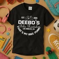 Deebos Bike Rental Retro Kids T-Shirt thumb 3
