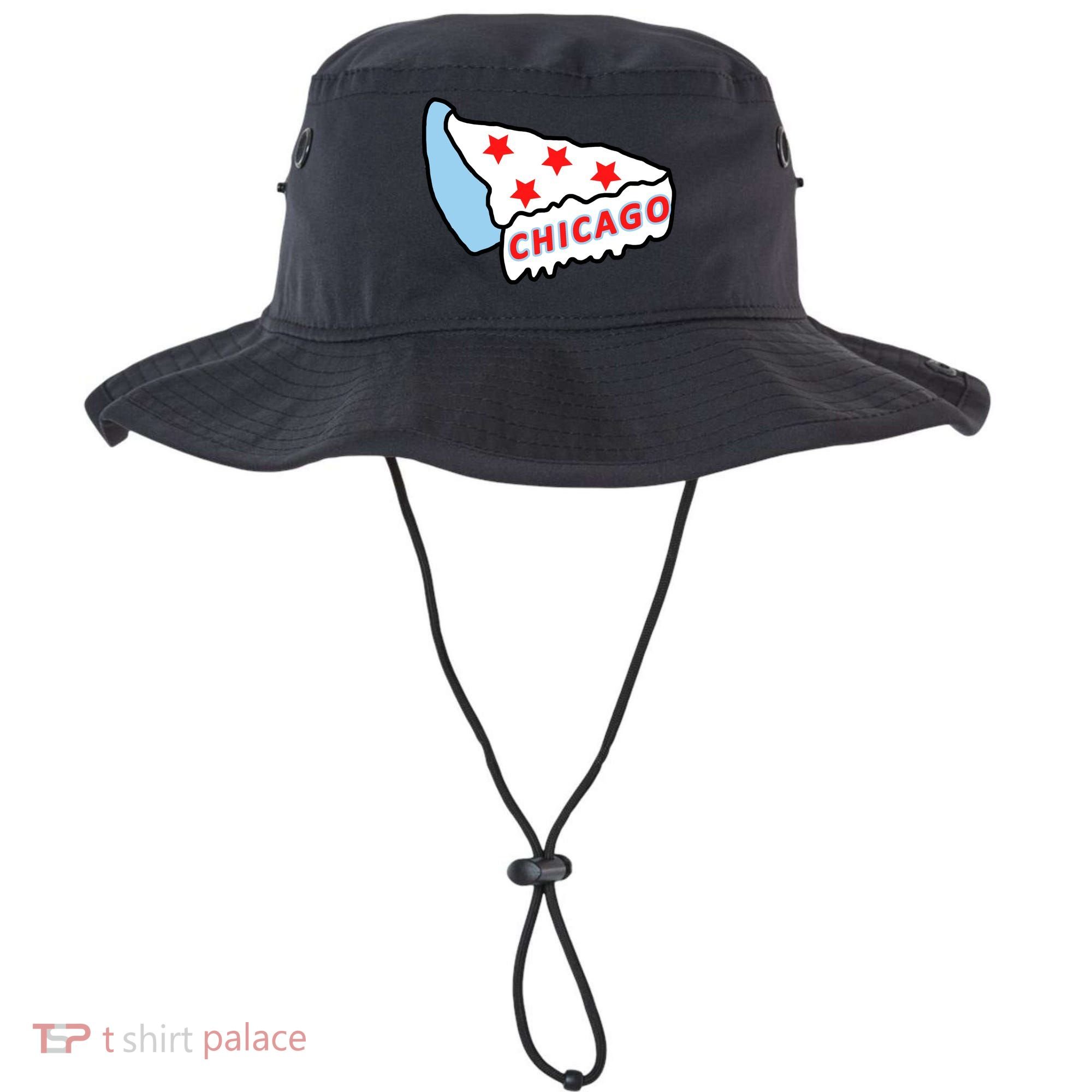 Deep Dish Chicago Pizza Flag Bucket Hat