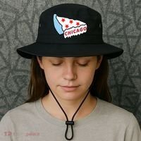 Deep Dish Chicago Pizza Flag Bucket Hat thumb 3