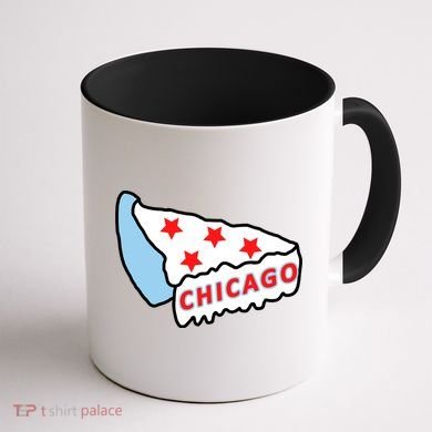 Deep Dish Chicago Pizza Flag Coffee Mug back