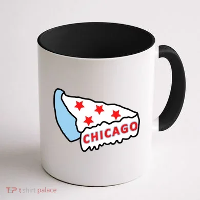 Deep Dish Chicago Pizza Flag Coffee Mug back
