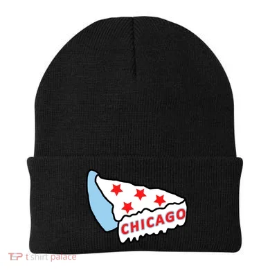Deep Dish Chicago Pizza Flag Beanie