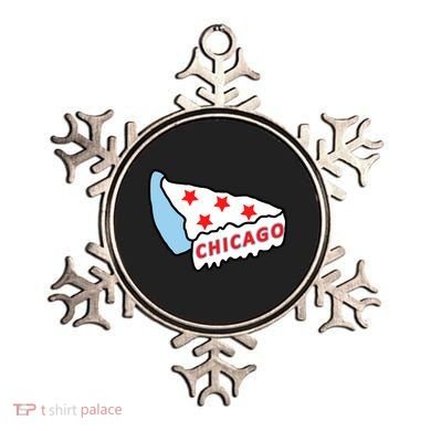 Deep Dish Chicago Pizza Flag Ornament