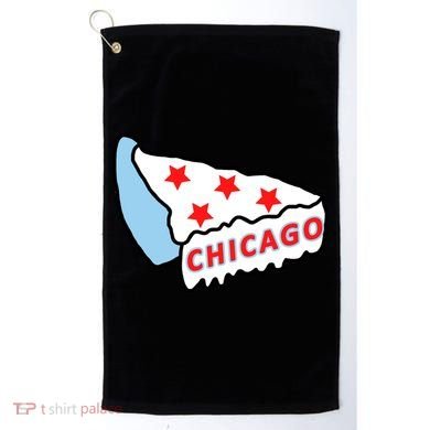 Deep Dish Chicago Pizza Flag Golf Towel