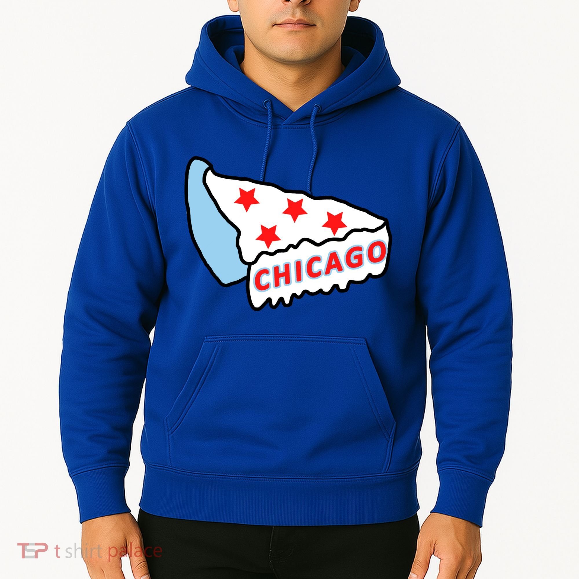 Deep Dish Chicago Pizza Flag Hoodie