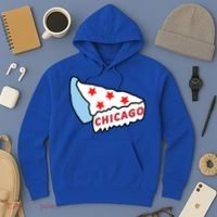 Deep Dish Chicago Pizza Flag Hoodie thumb 3