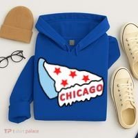 Deep Dish Chicago Pizza Flag Hoodie thumb 4