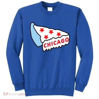 Deep Dish Chicago Pizza Flag Sweatshirt