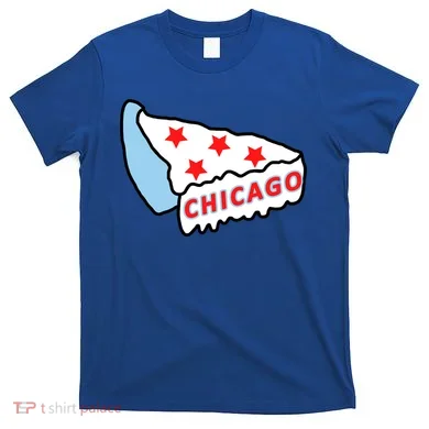 Deep Dish Chicago Pizza Flag T-Shirt