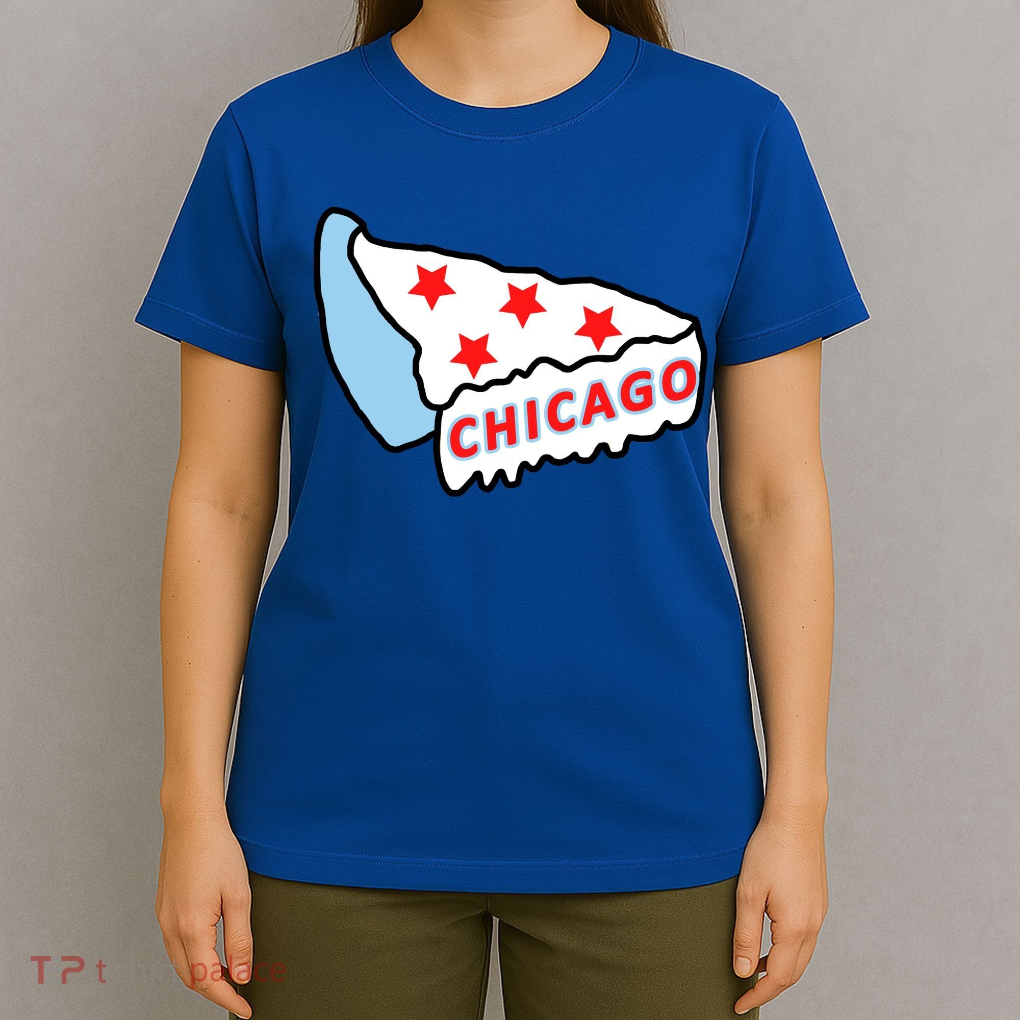 Deep Dish Chicago Pizza Flag T-Shirt